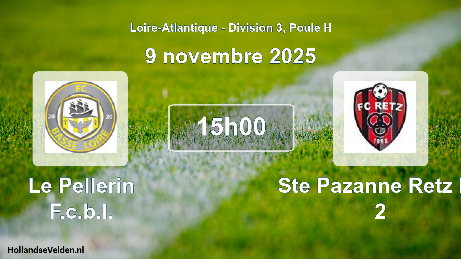 Scheduled Match: Le Pellerin F.c.b.l. - Ste Pazanne Retz Fc 2 (9 November 2025)
