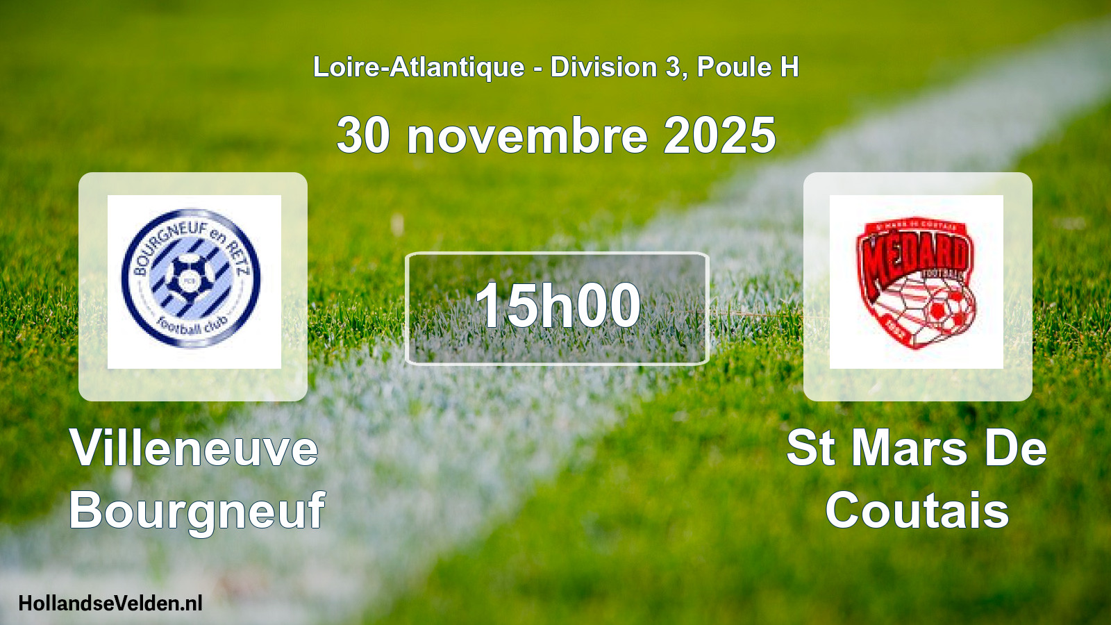 Scheduled Match: Villeneuve Bourgneuf - St Mars De Coutais (30 November 2025)