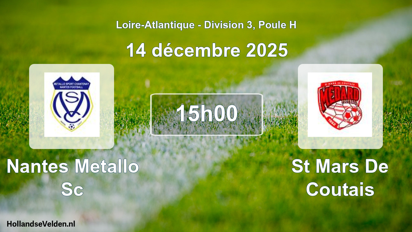 Geplande wedstrijd: Nantes Metallo Sc - St Mars De Coutais (14 december 2025)