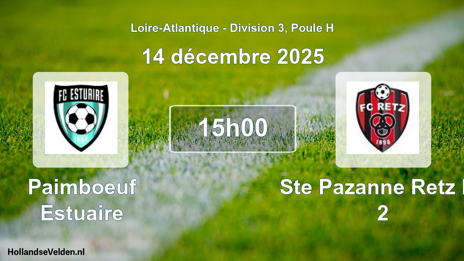 Geplande wedstrijd: Paimboeuf Estuaire - Ste Pazanne Retz Fc 2 (14 décembre 2025)