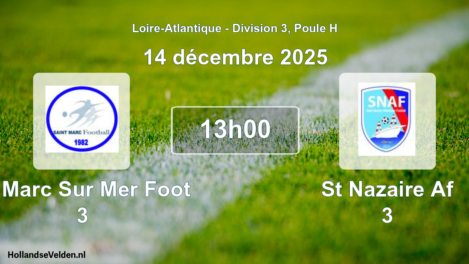 Scheduled Match: St Marc Sur Mer Foot 3 - St Nazaire Af 3 (14 December 2025)