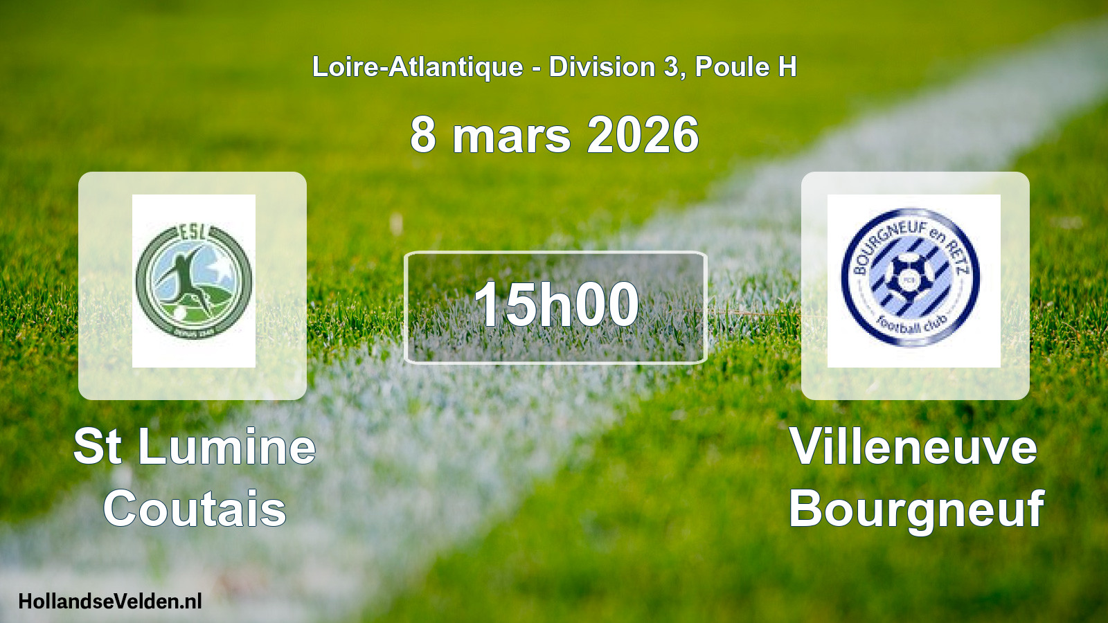 Geplande wedstrijd: St Lumine Coutais - Villeneuve Bourgneuf (8 maart 2026)