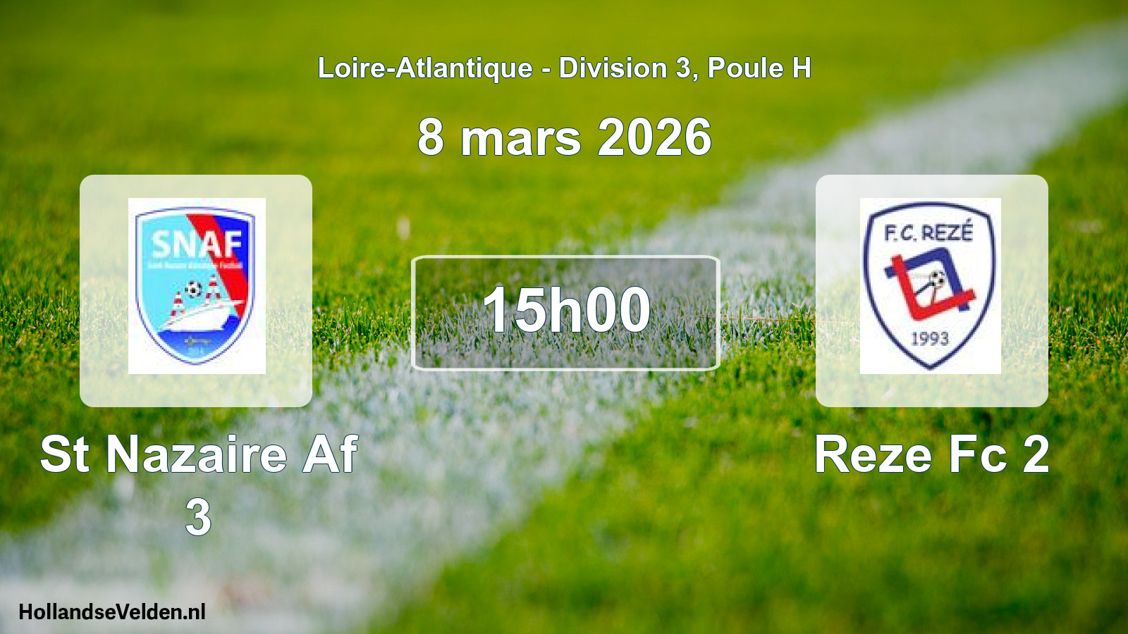 Geplande wedstrijd: St Nazaire Af 3 - Reze Fc 2 (8 maart 2026)
