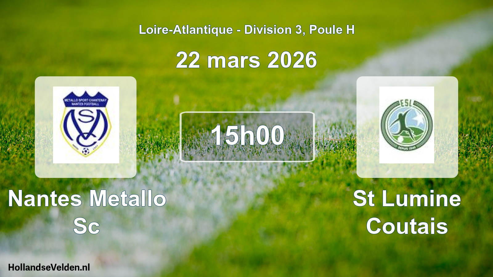 Scheduled Match: Nantes Metallo Sc - St Lumine Coutais (22 March 2026)