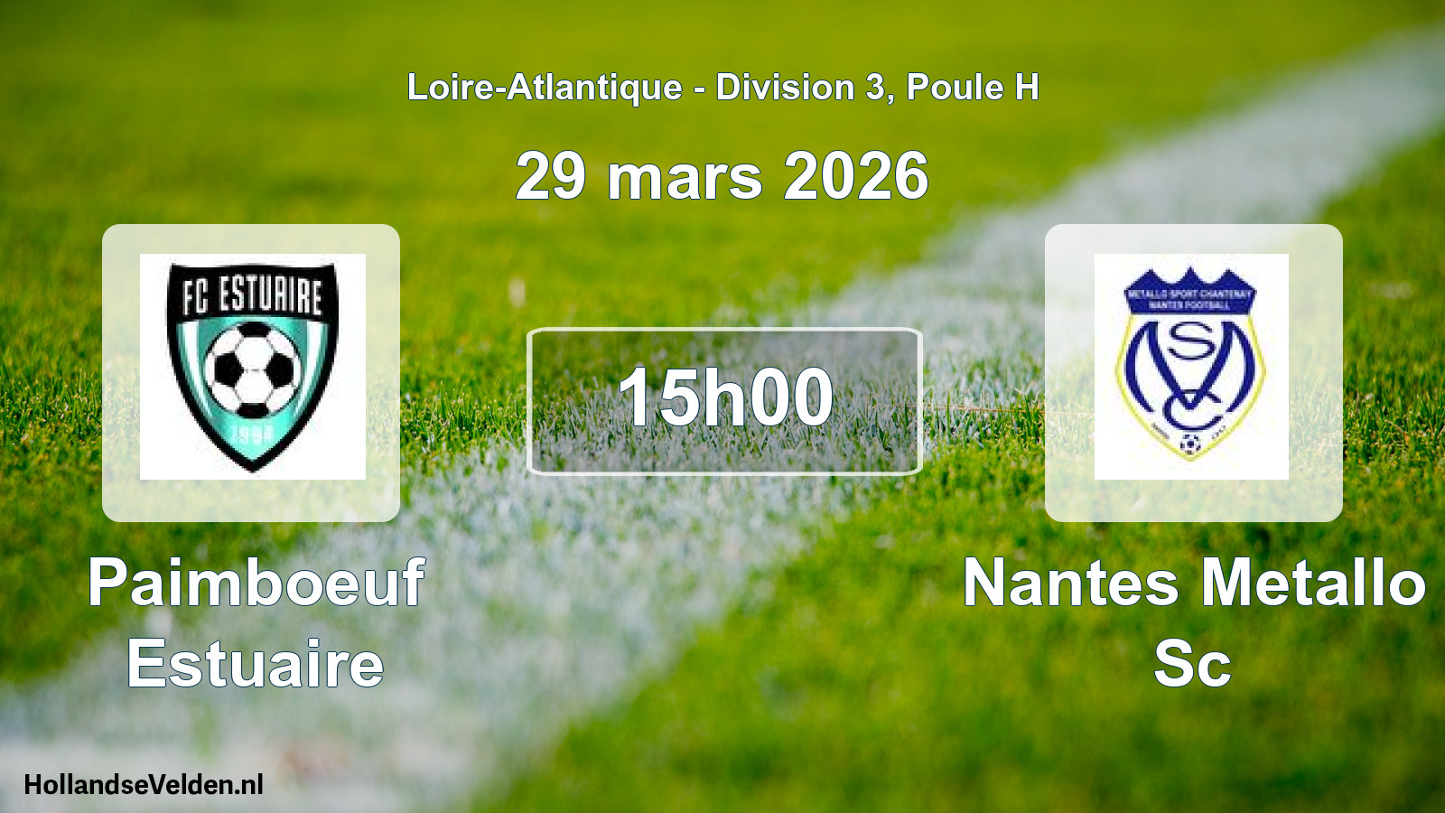 Scheduled Match: Paimboeuf Estuaire - Nantes Metallo Sc (29 March 2026)