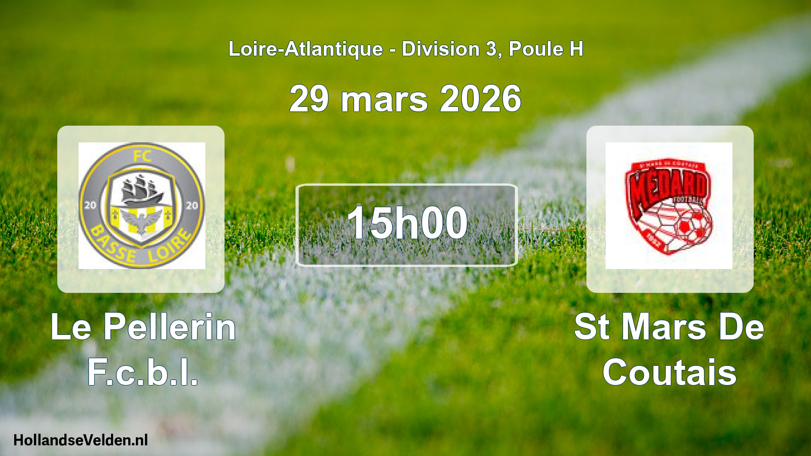 Scheduled Match: Le Pellerin F.c.b.l. - St Mars De Coutais (29 March 2026)