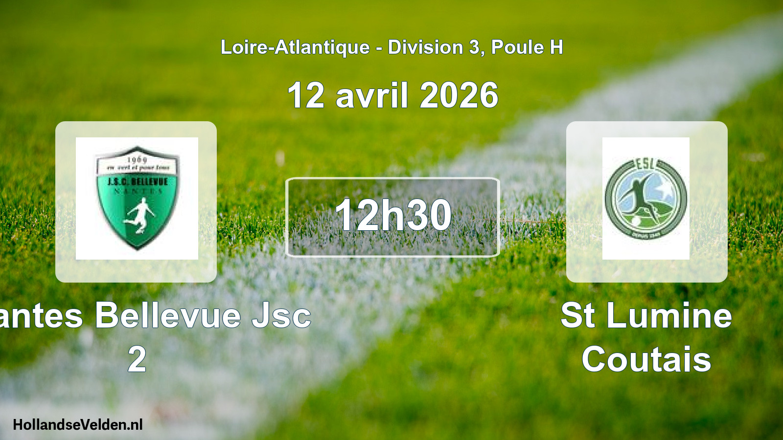 Scheduled Match: Nantes Bellevue Jsc 2 - St Lumine Coutais (12 April 2026)