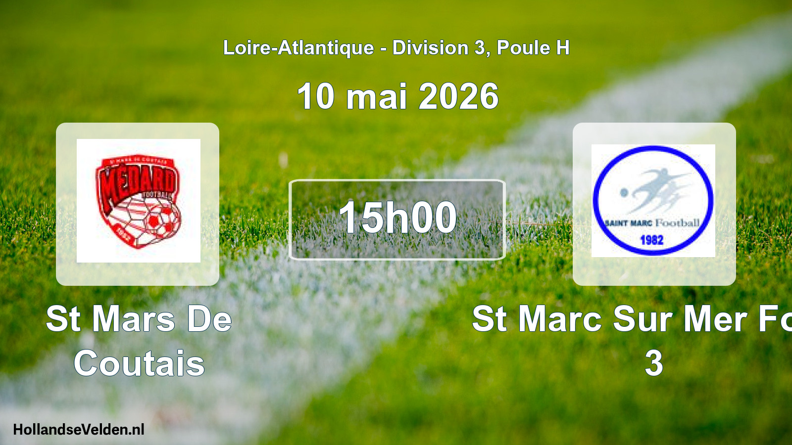 Scheduled Match: St Mars De Coutais - St Marc Sur Mer Foot 3 (10 May 2026)