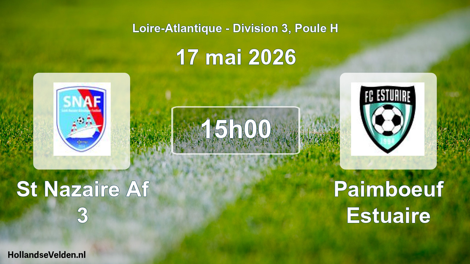 Scheduled Match: St Nazaire Af 3 - Paimboeuf Estuaire (17 May 2026)