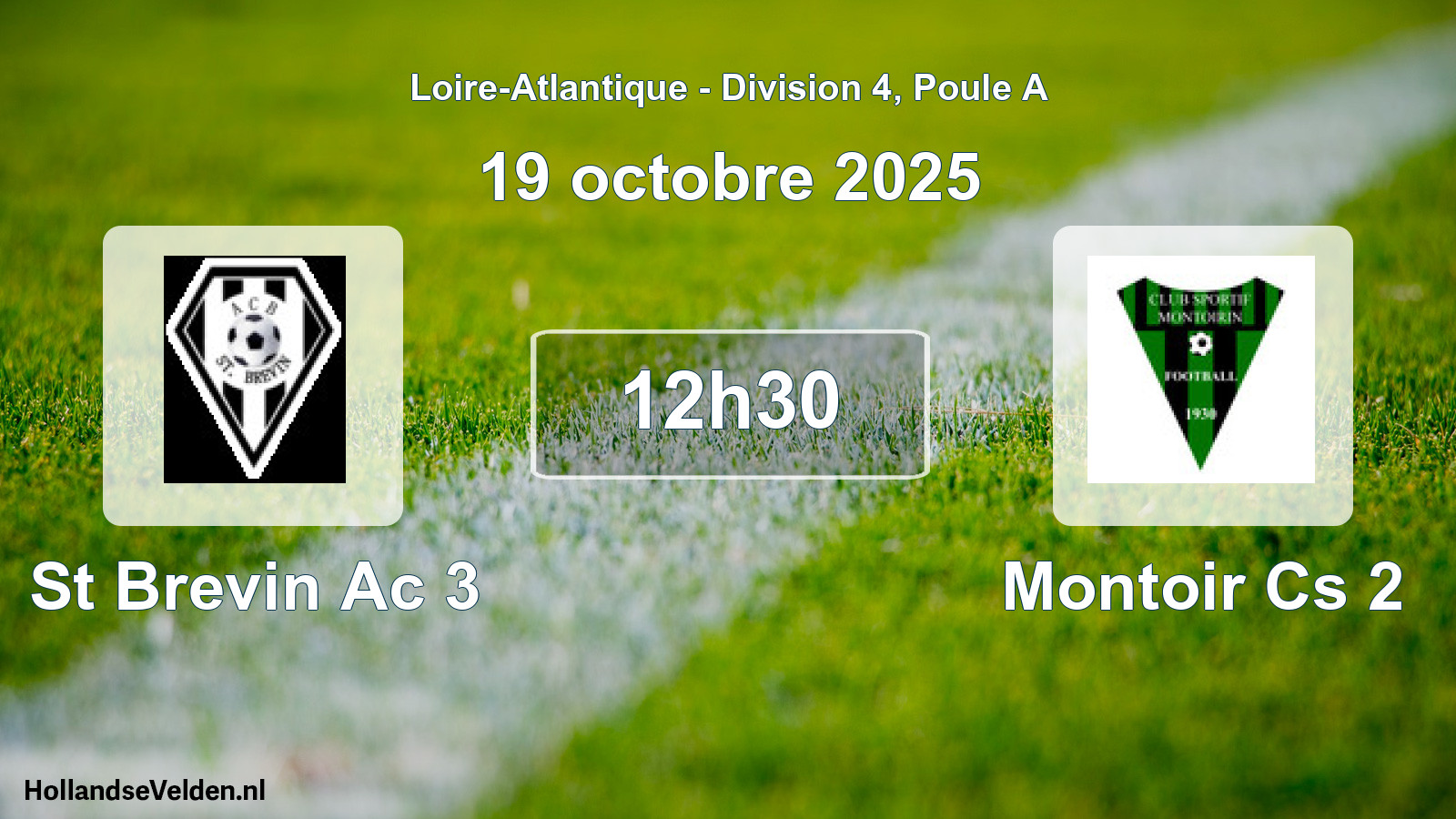 Scheduled Match: St Brevin Ac 3 - Montoir Cs 2 (19 October 2025)