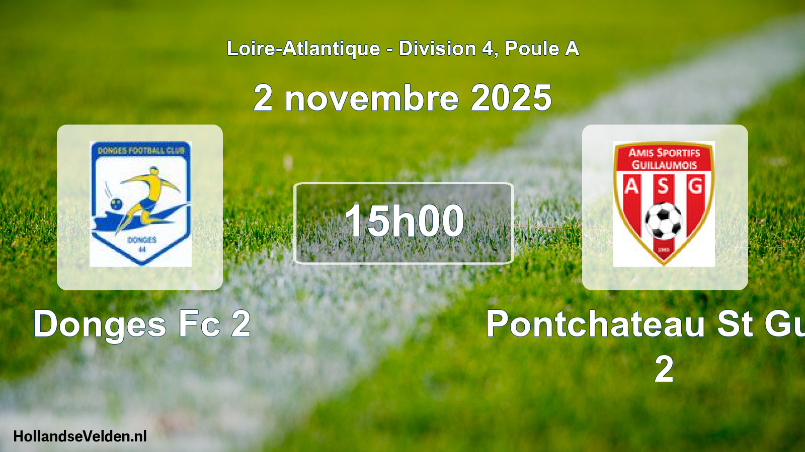 Geplande wedstrijd: Donges Fc 2 - Pontchateau St Guill 2 (2 novembre 2025)