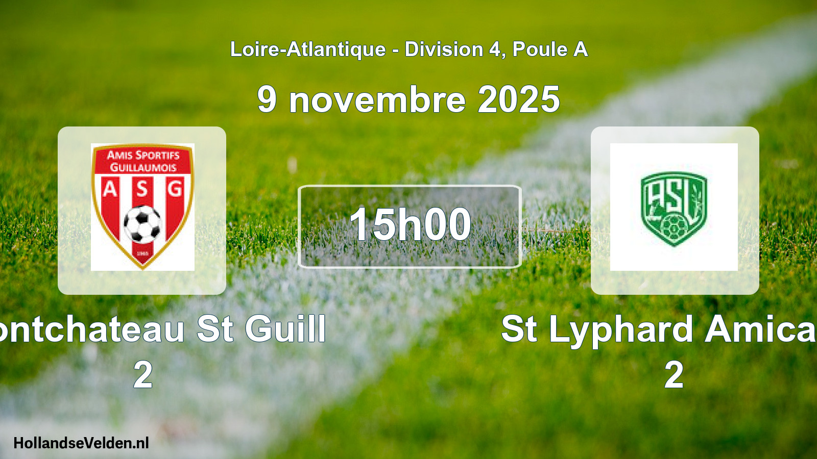 Scheduled Match: Pontchateau St Guill 2 - St Lyphard Amicale 2 (9 November 2025)