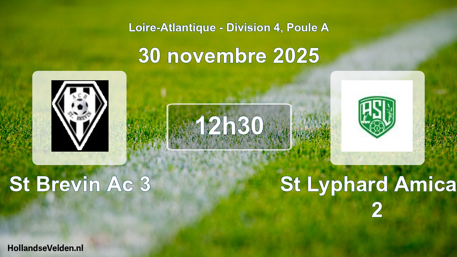 Geplande wedstrijd: St Brevin Ac 3 - St Lyphard Amicale 2 (30 november 2025)