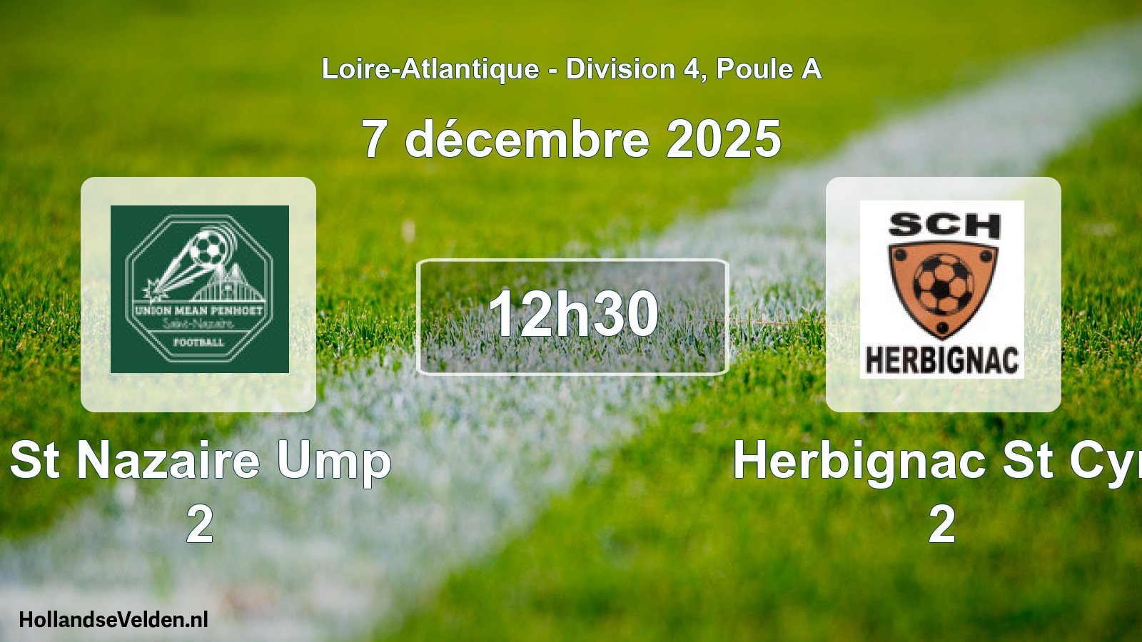 Scheduled Match: St Nazaire Ump 2 - Herbignac St Cyr 2 (7 December 2025)