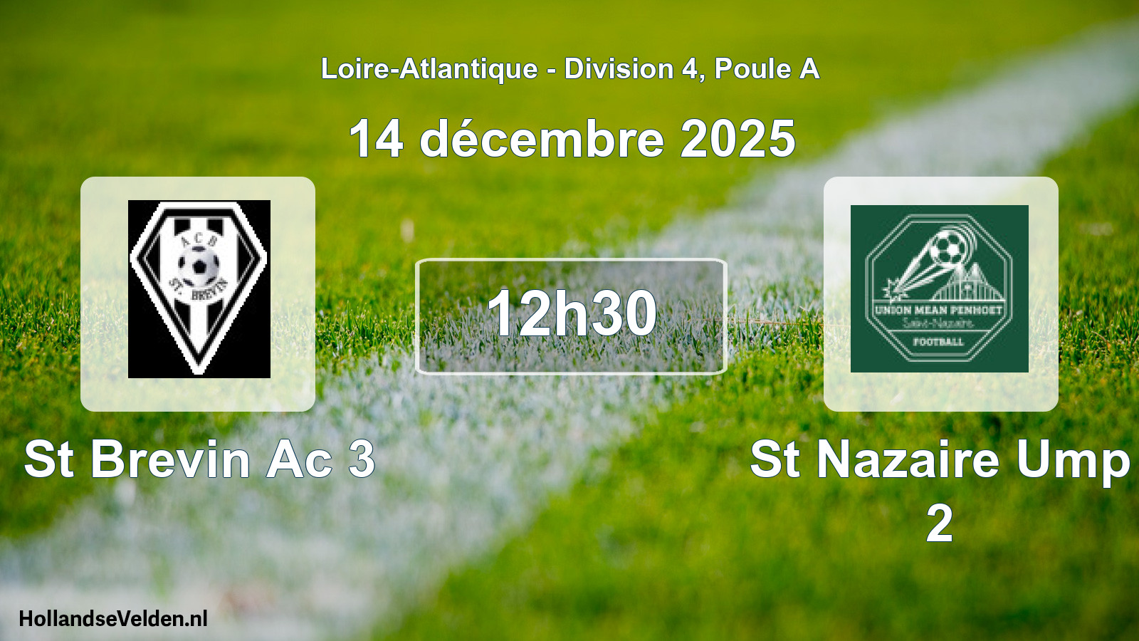 Geplande wedstrijd: St Brevin Ac 3 - St Nazaire Ump 2 (14 décembre 2025)