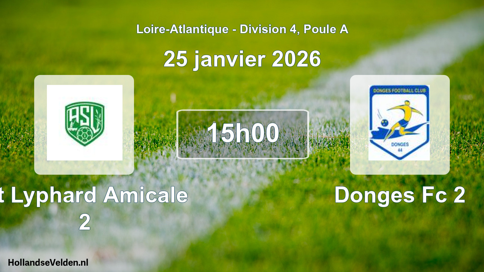 Geplande wedstrijd: St Lyphard Amicale 2 - Donges Fc 2 (25 janvier 2026)