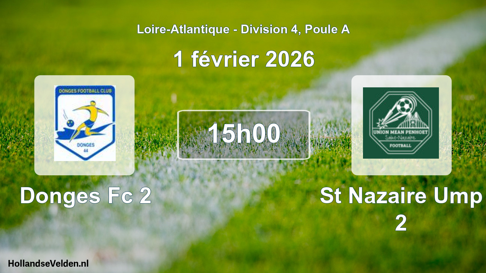 Geplande wedstrijd: Donges Fc 2 - St Nazaire Ump 2 (1 februari 2026)