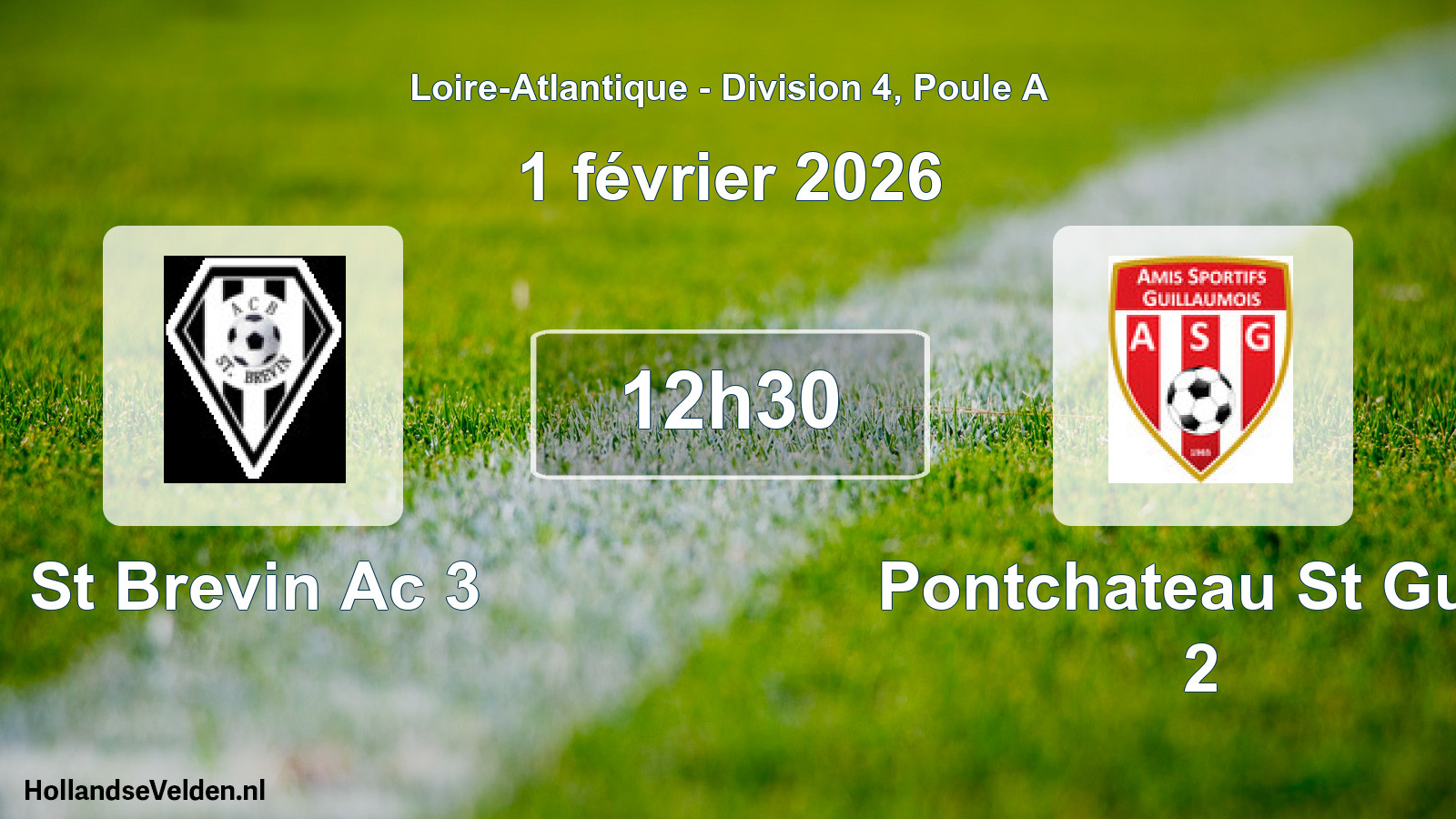 Scheduled Match: St Brevin Ac 3 - Pontchateau St Guill 2 (1 February 2026)