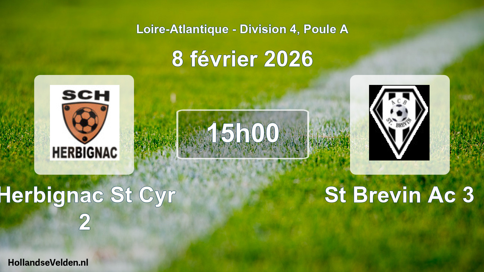 Geplande wedstrijd: Herbignac St Cyr 2 - St Brevin Ac 3 (8 février 2026)