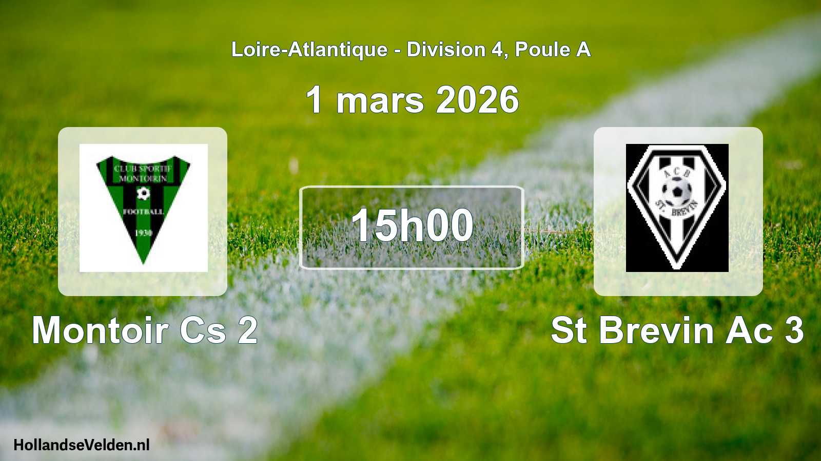 Scheduled Match: Montoir Cs 2 - St Brevin Ac 3 (1 March 2026)