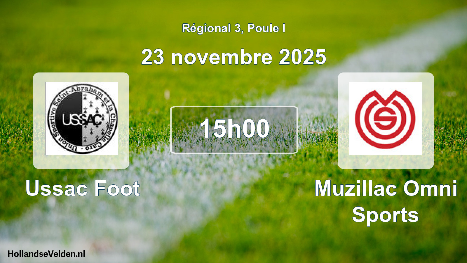 Geplande wedstrijd: Ussac Foot - Muzillac Omni Sports (23 novembre 2025)