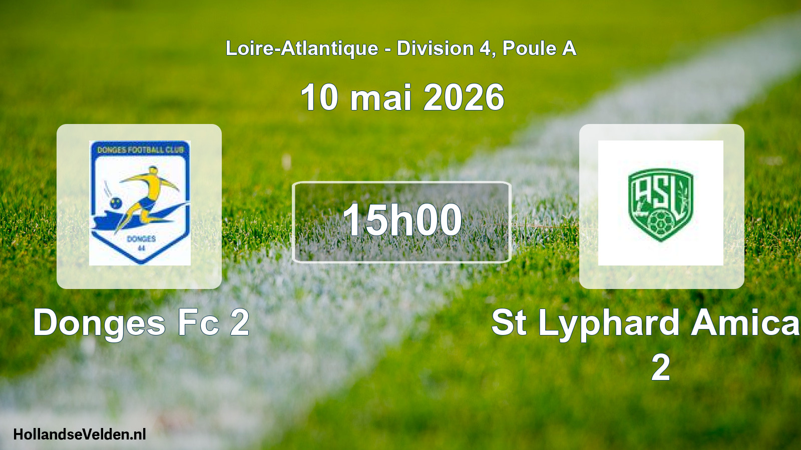 Geplande wedstrijd: Donges Fc 2 - St Lyphard Amicale 2 (10 mai 2026)