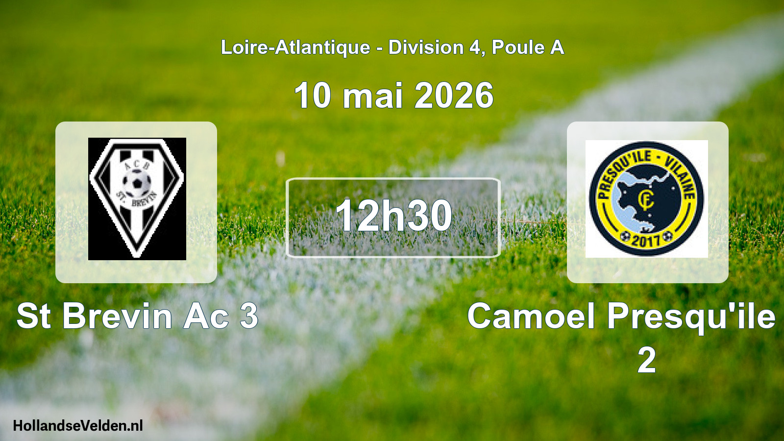 Geplande wedstrijd: St Brevin Ac 3 - Camoel Presqu'ile Fc 2 (10 mai 2026)