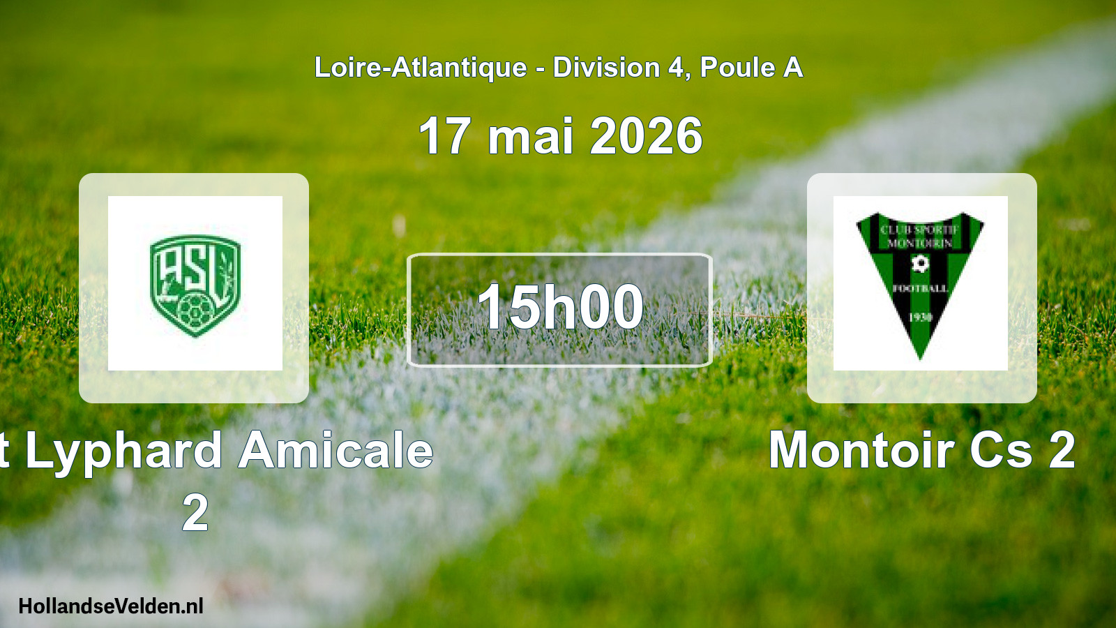 Geplande wedstrijd: St Lyphard Amicale 2 - Montoir Cs 2 (17 mai 2026)
