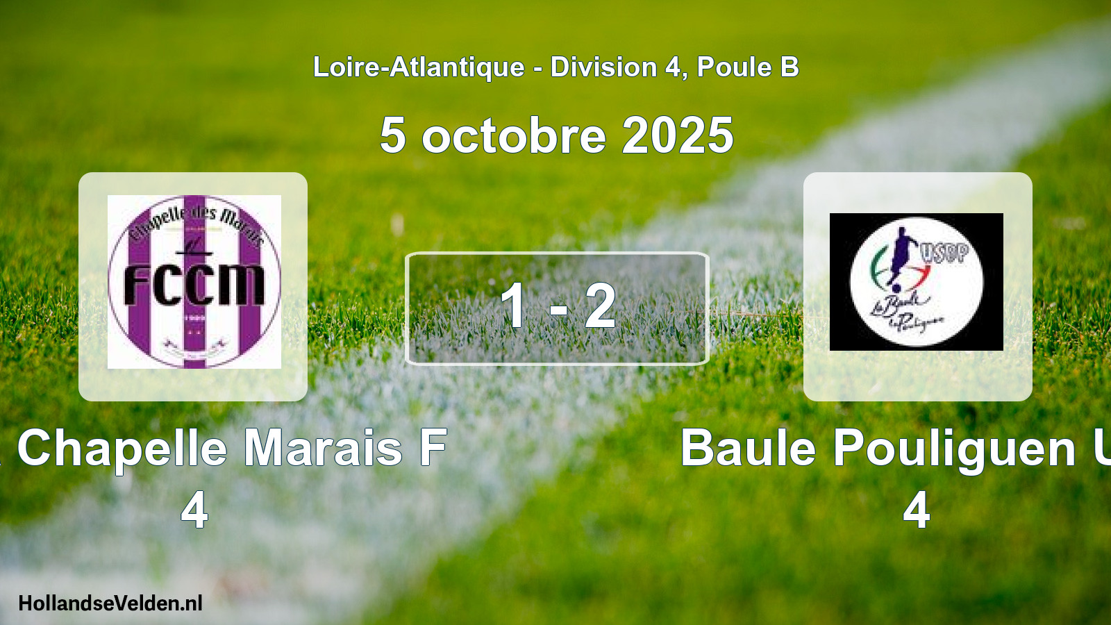Gespeelde wedstrijd: La Chapelle Marais F 4 - Baule Pouliguen Us 4 1 - 2 (5 oktober 2025)