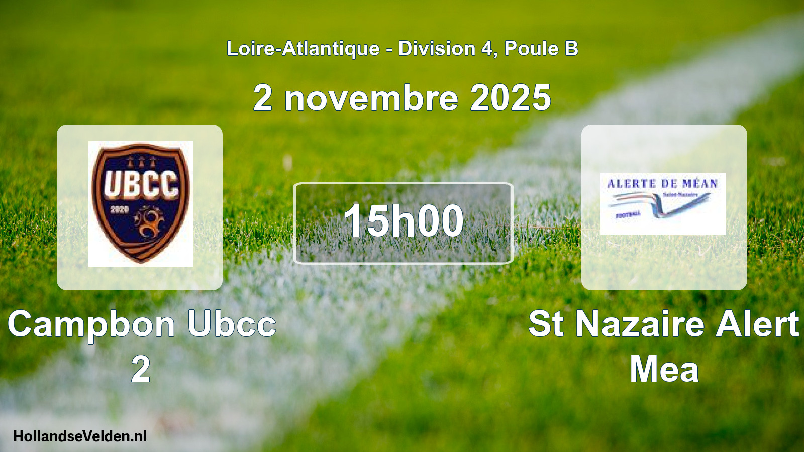 Scheduled Match: Campbon Ubcc 2 - St Nazaire Alert Mea (2 November 2025)