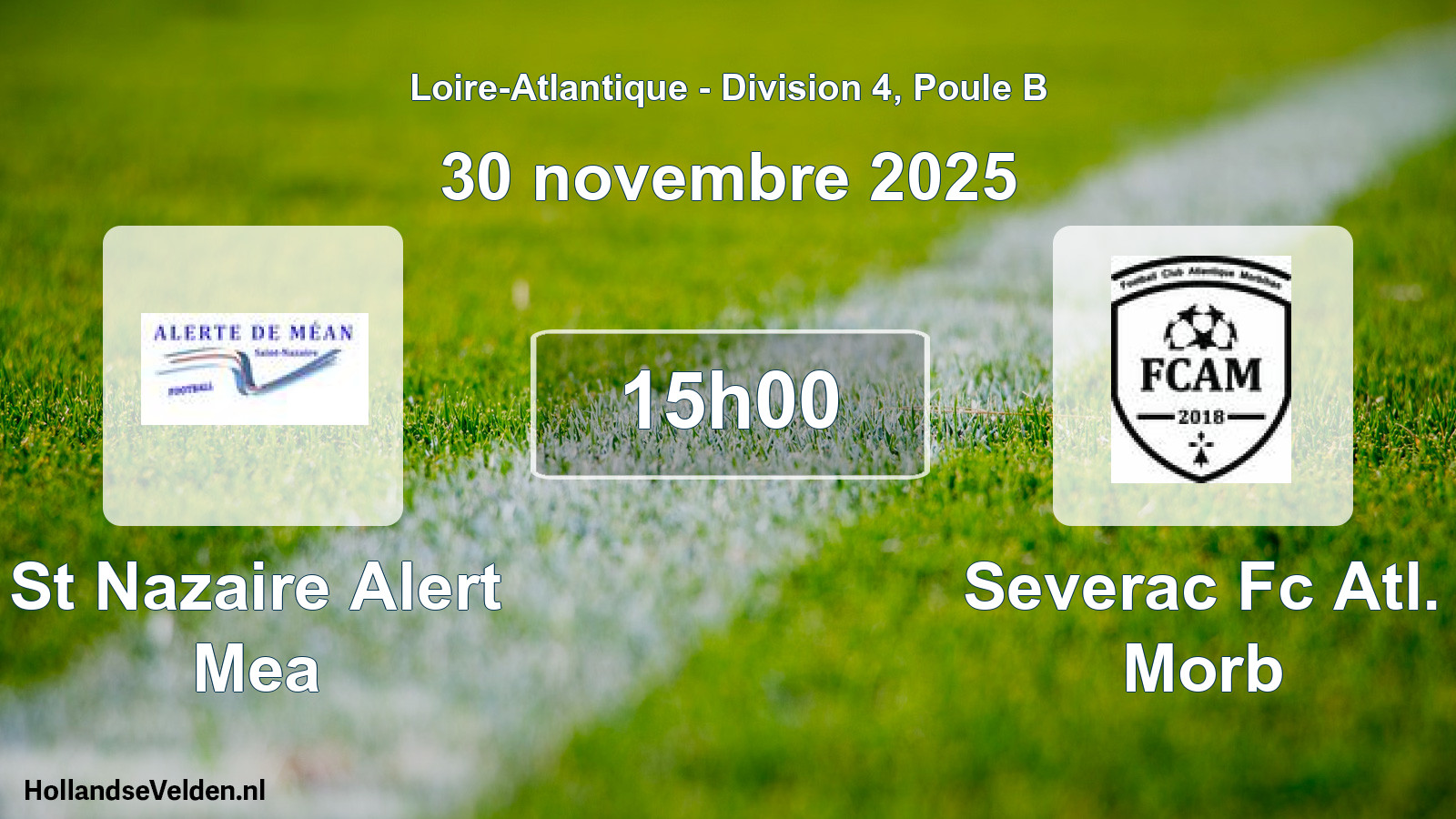 Scheduled Match: St Nazaire Alert Mea - Severac Fc Atl. Morb (30 November 2025)