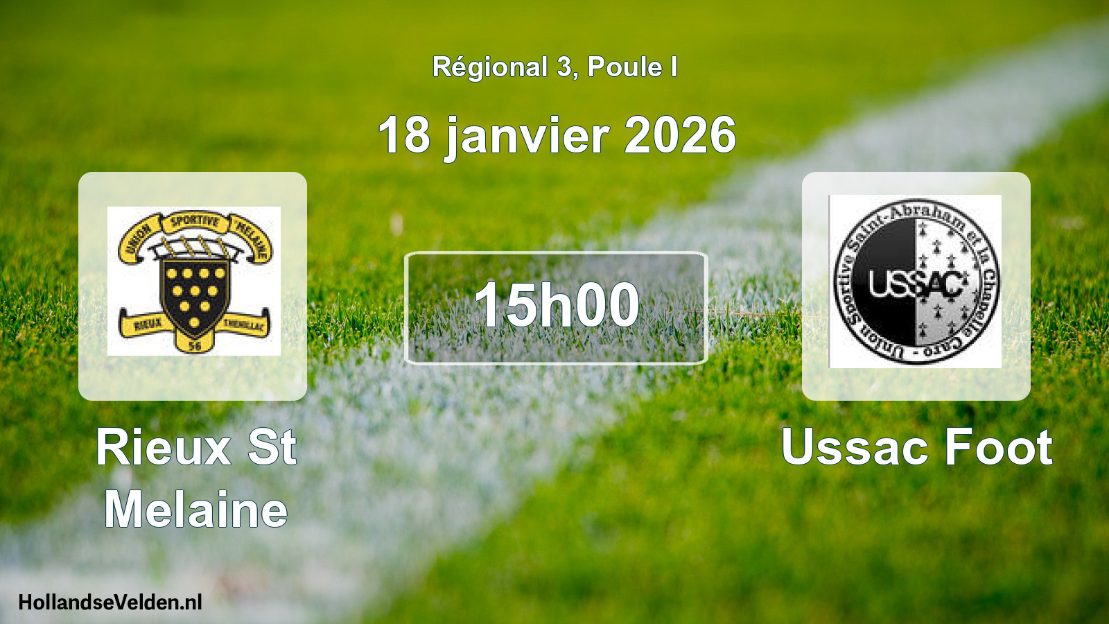 Geplande wedstrijd: Rieux St Melaine - Ussac Foot (18 januari 2026)