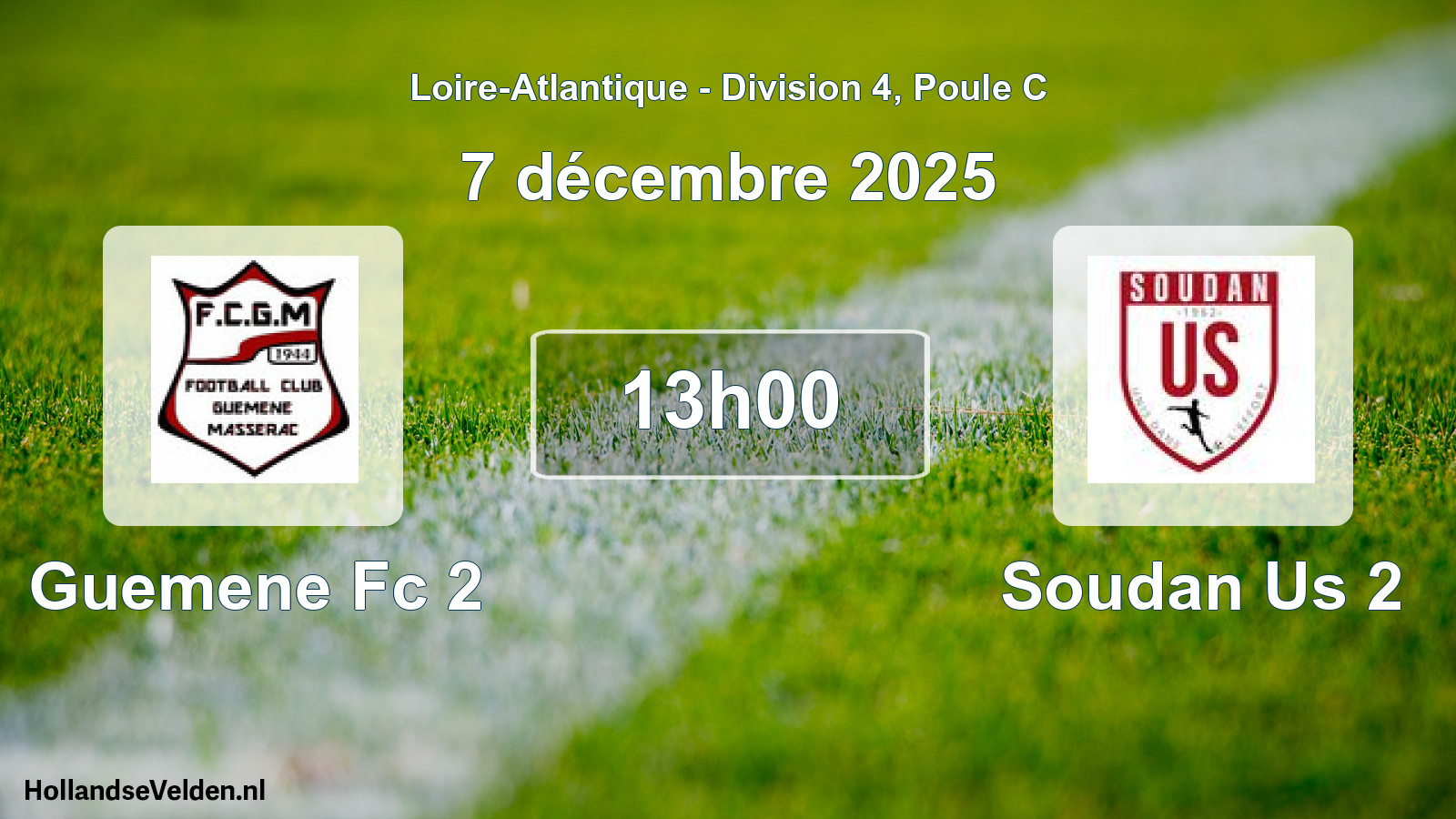 Geplande wedstrijd: Guemene Fc 2 - Soudan Us 2 (7 december 2025)