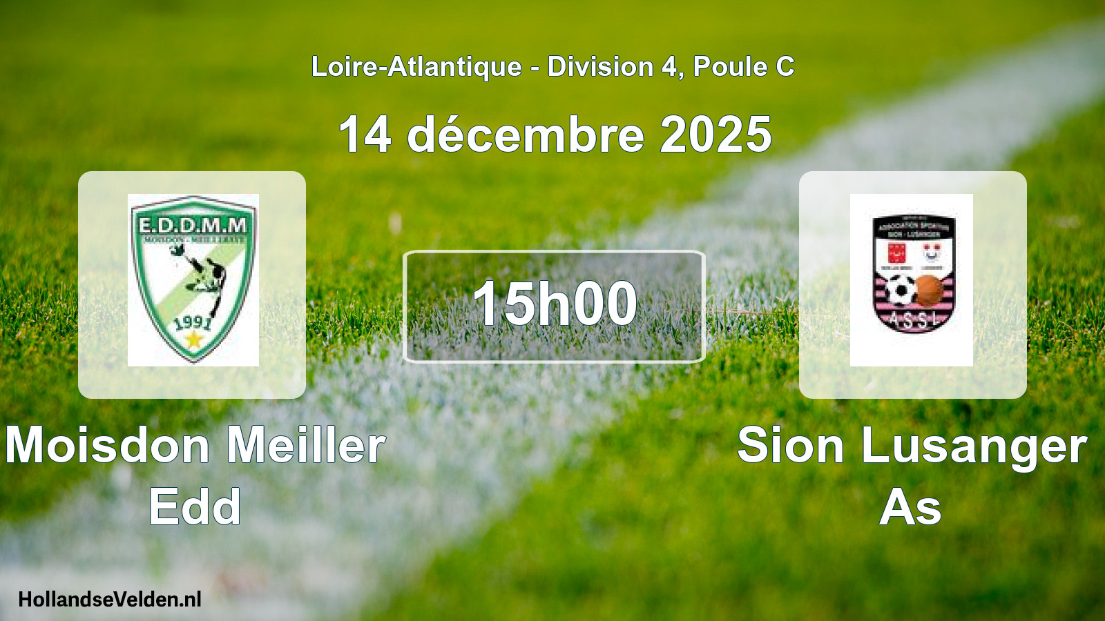 Geplande wedstrijd: Moisdon Meiller Edd - Sion Lusanger As (14 décembre 2025)