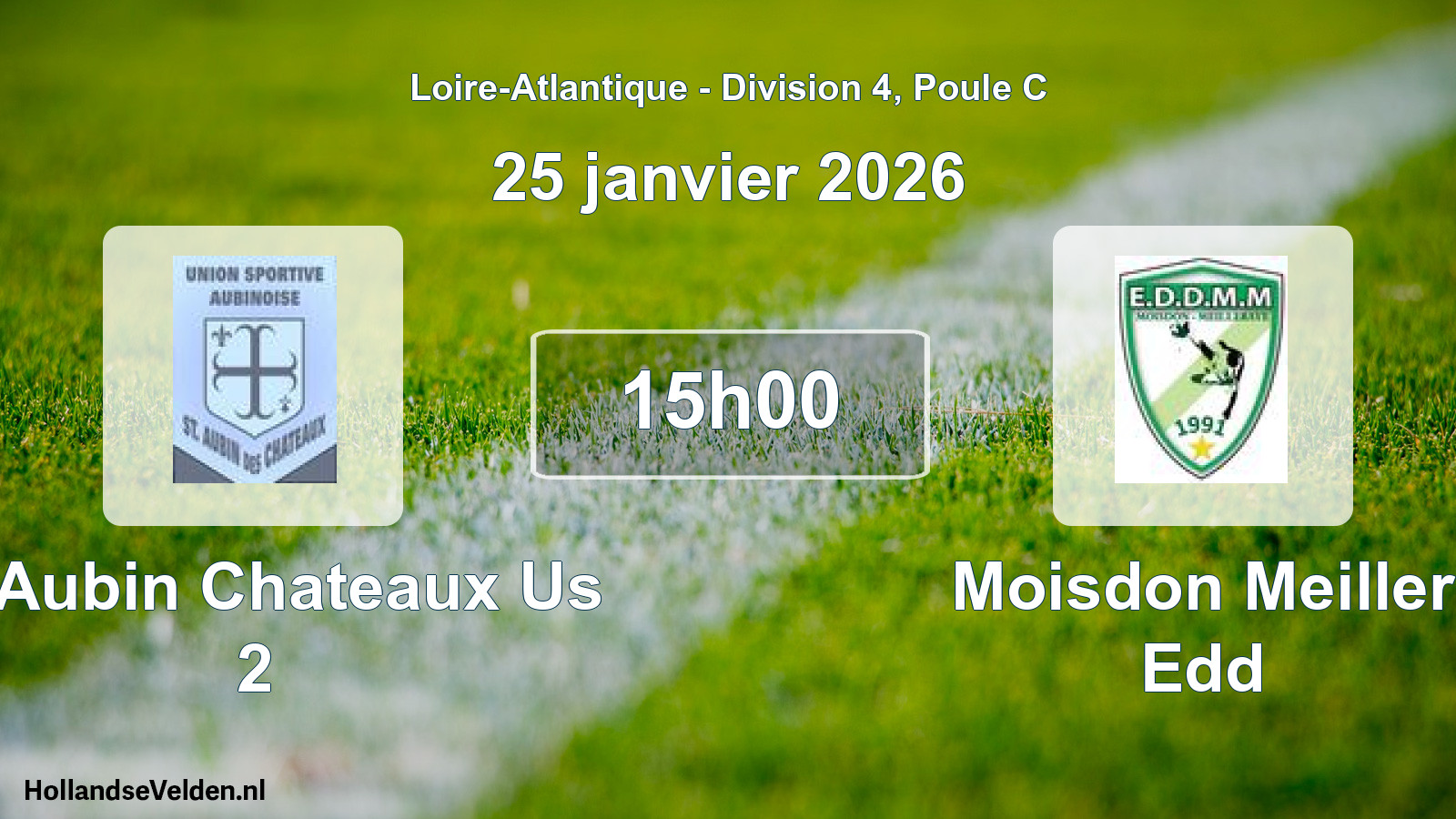 Geplande wedstrijd: St Aubin Chateaux Us 2 - Moisdon Meiller Edd (25 januari 2026)