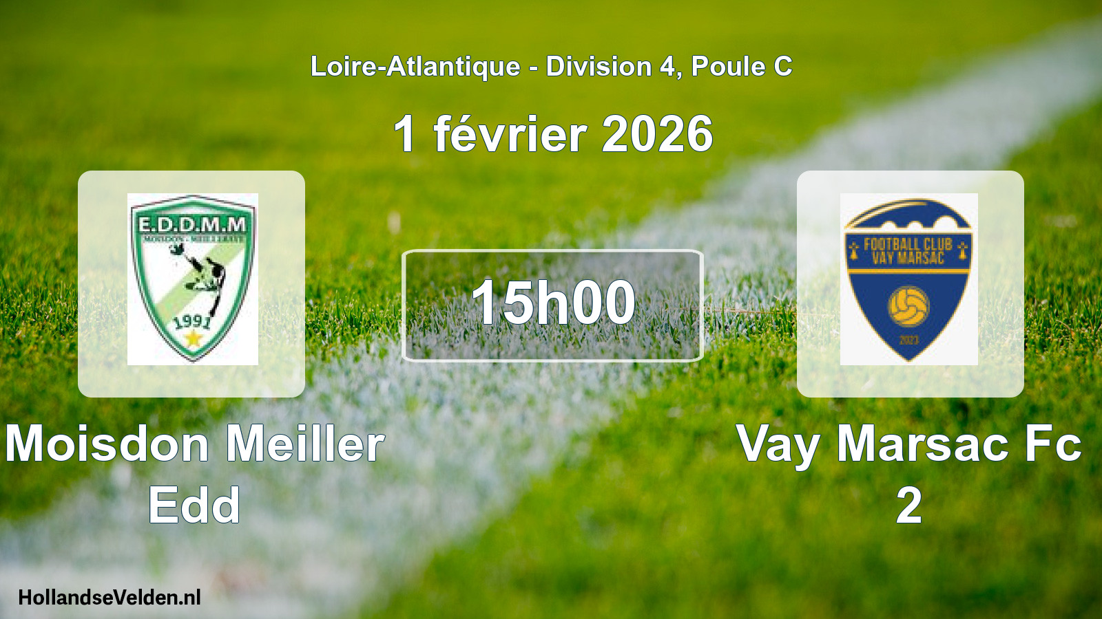 Scheduled Match: Moisdon Meiller Edd - Vay Marsac Fc 2 (1 February 2026)
