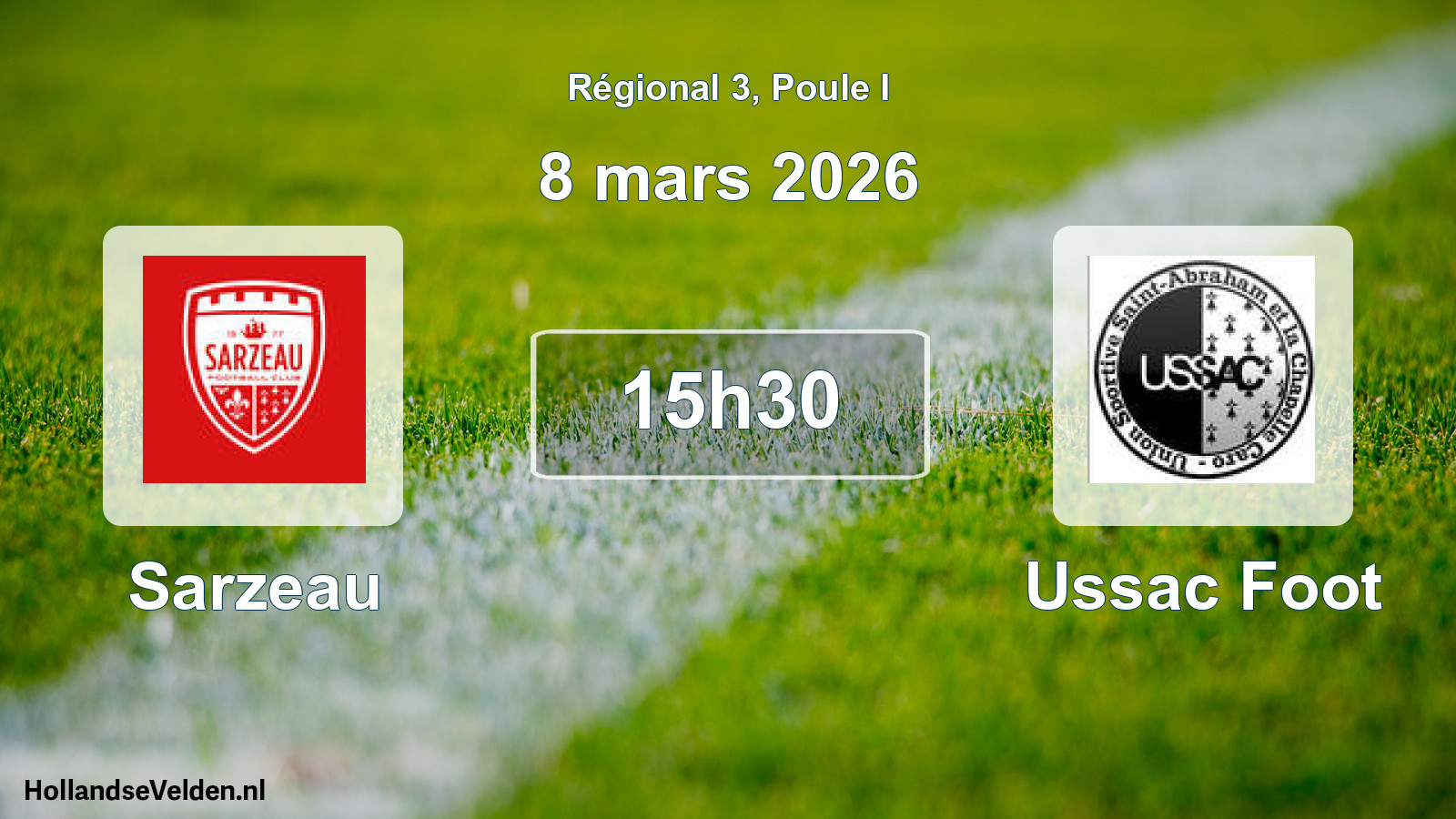 Geplande wedstrijd: Sarzeau - Ussac Foot (8 maart 2026)