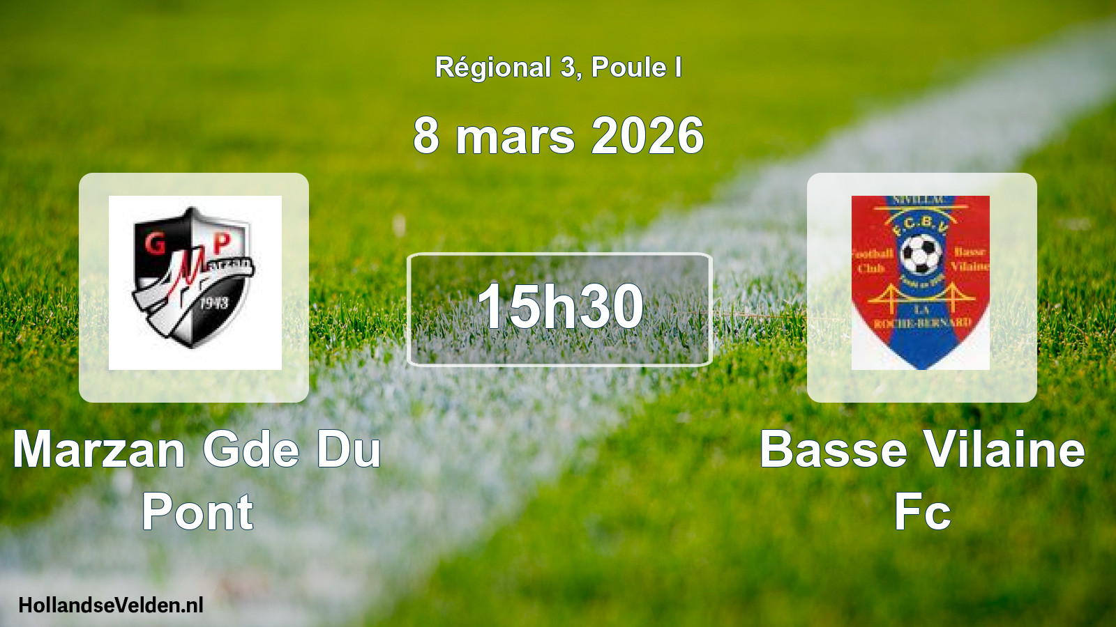 Geplande wedstrijd: Marzan Gde Du Pont - Basse Vilaine Fc (8 maart 2026)