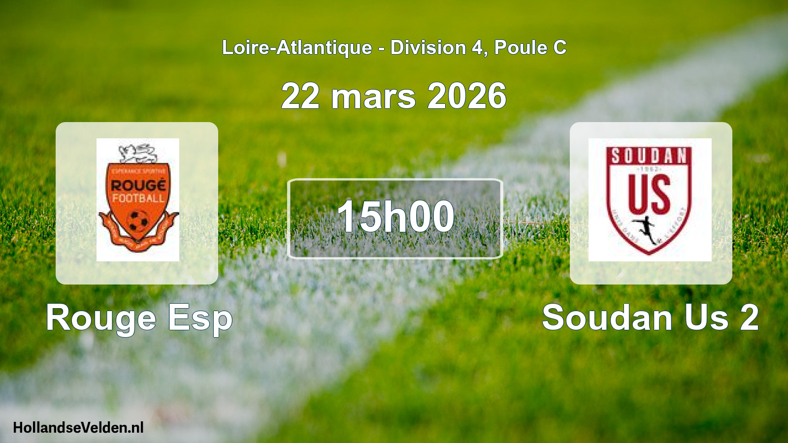 Geplande wedstrijd: Rouge Esp - Soudan Us 2 (22 mars 2026)