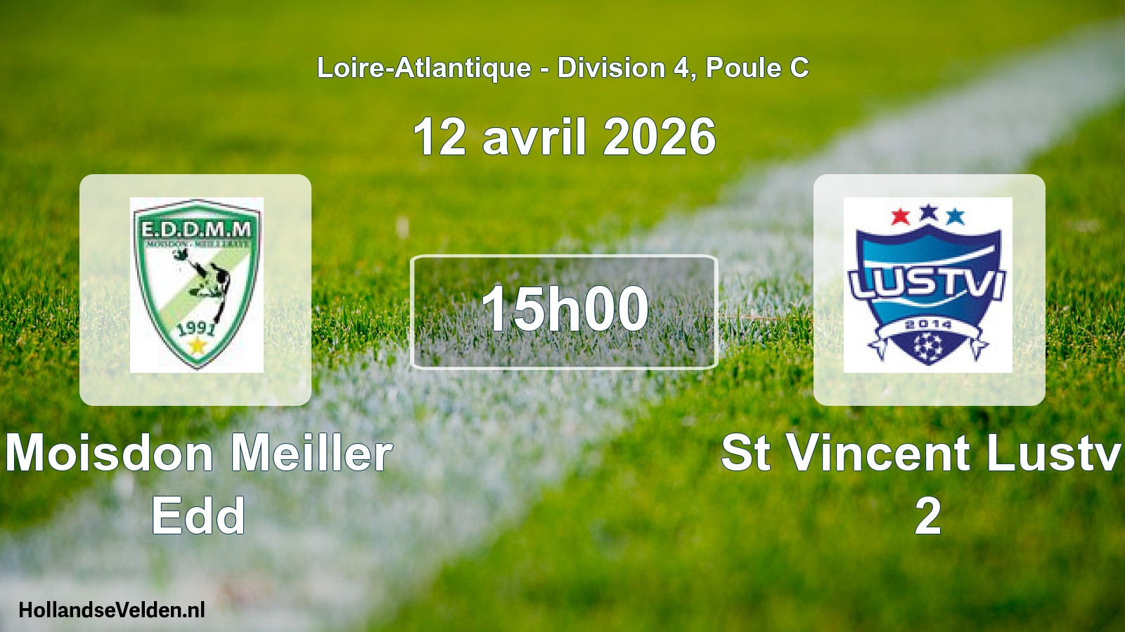 Geplande wedstrijd: Moisdon Meiller Edd - St Vincent Lustvi 2 (12 avril 2026)
