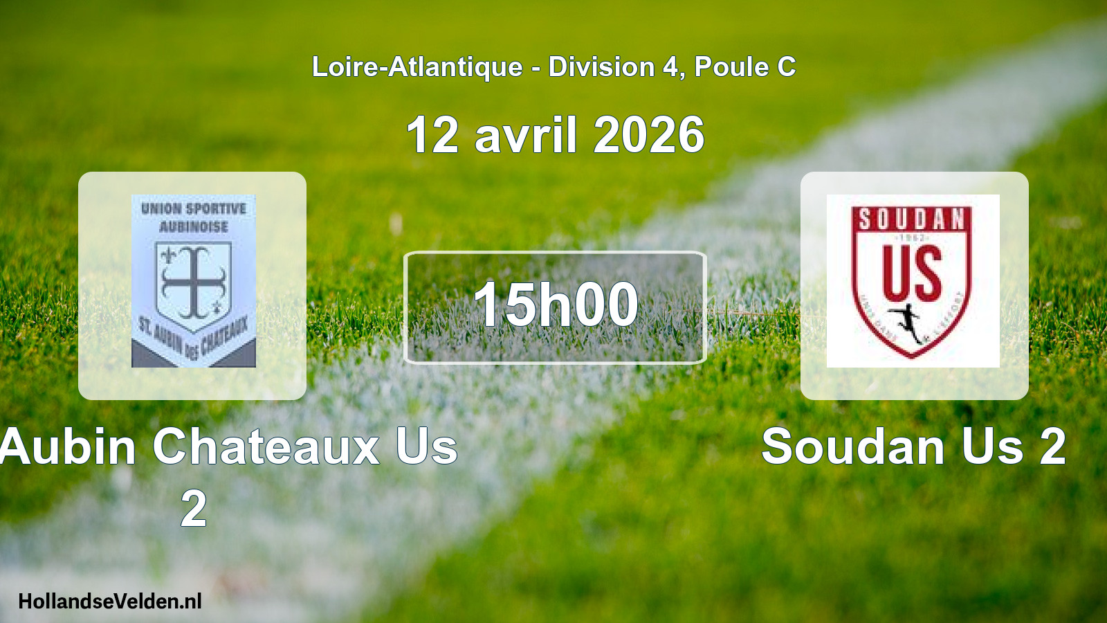 Geplande wedstrijd: St Aubin Chateaux Us 2 - Soudan Us 2 (12 avril 2026)