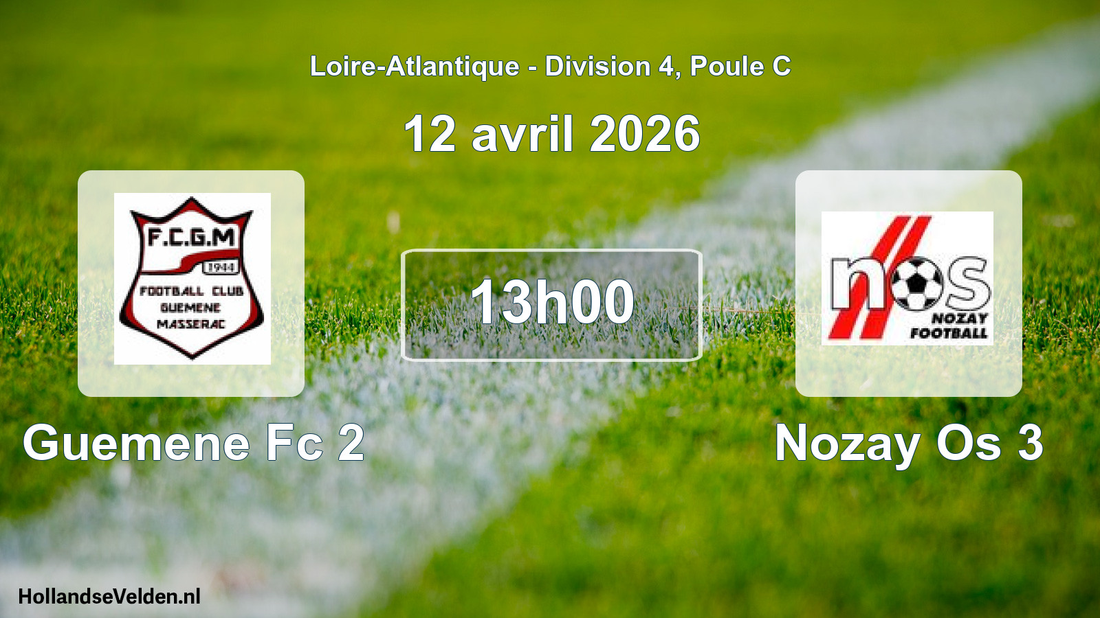 Scheduled Match: Guemene Fc 2 - Nozay Os 3 (12 April 2026)