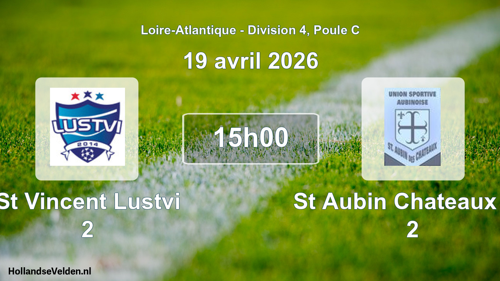 Geplande wedstrijd: St Vincent Lustvi 2 - St Aubin Chateaux Us 2 (19 april 2026)