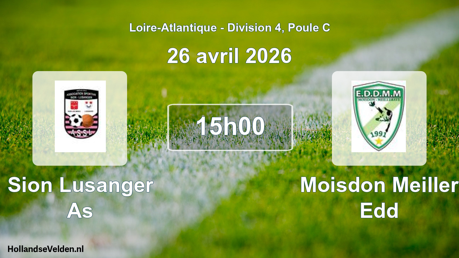Geplande wedstrijd: Sion Lusanger As - Moisdon Meiller Edd (26 april 2026)