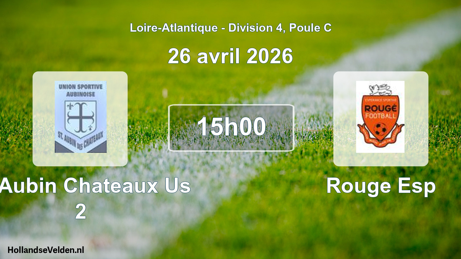 Geplande wedstrijd: St Aubin Chateaux Us 2 - Rouge Esp (26 avril 2026)