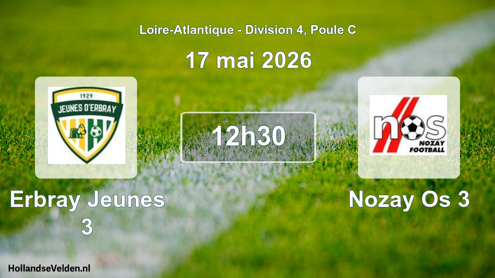 Geplande wedstrijd: Erbray Jeunes 3 - Nozay Os 3 (17 mei 2026)