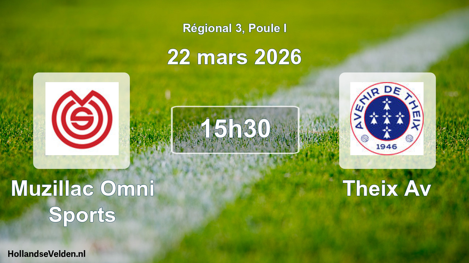 Geplande wedstrijd: Muzillac Omni Sports - Theix Av (22 mars 2026)