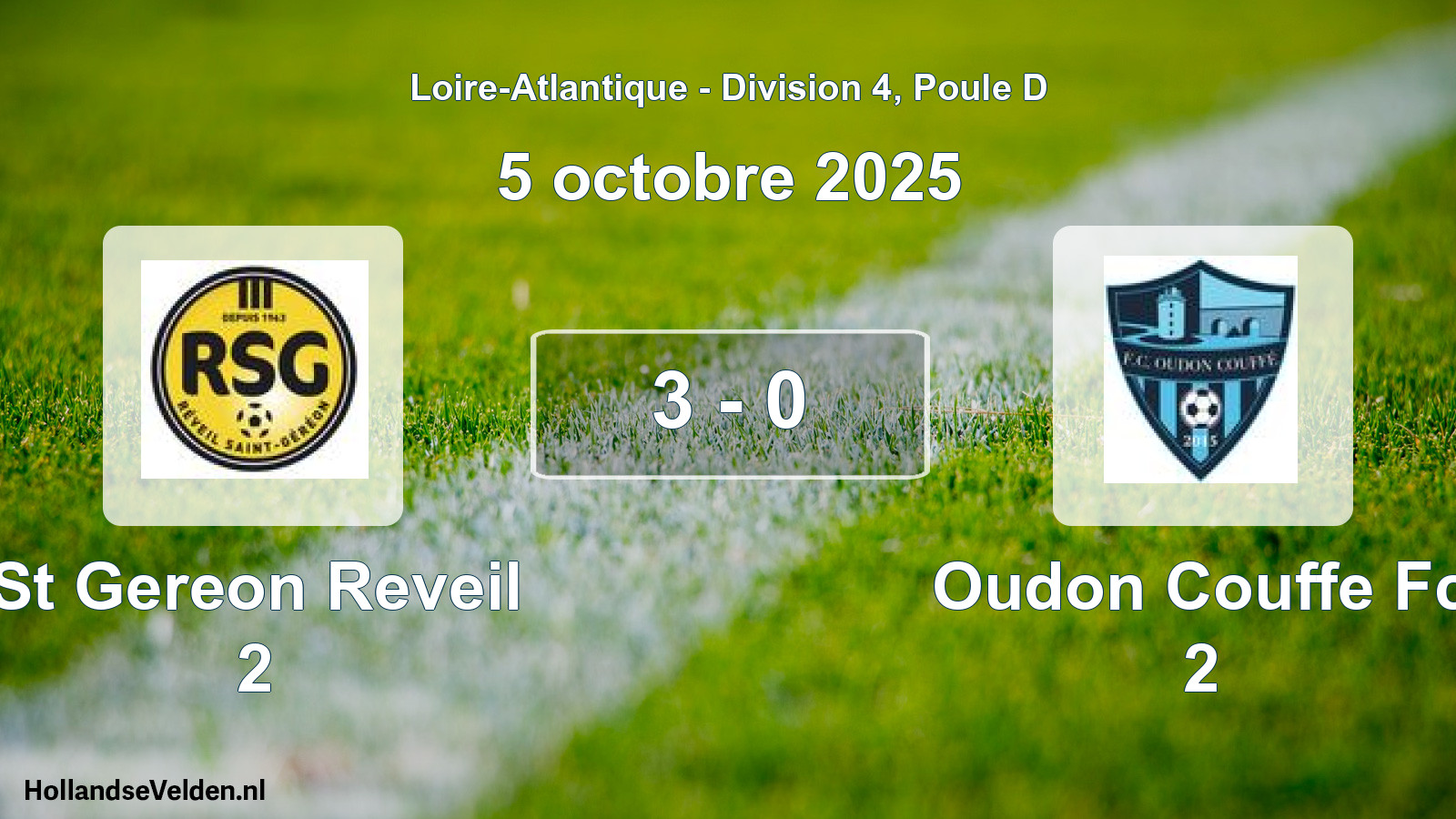 Gespeelde wedstrijd: St Gereon Reveil 2 - Oudon Couffe Fc 2 3 - 0 (5 oktober 2025)