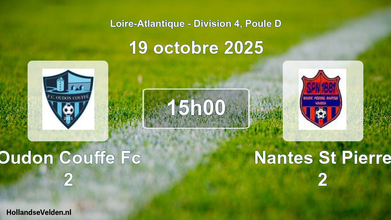 Geplande wedstrijd: Oudon Couffe Fc 2 - Nantes St Pierre 2 (19 oktober 2025)