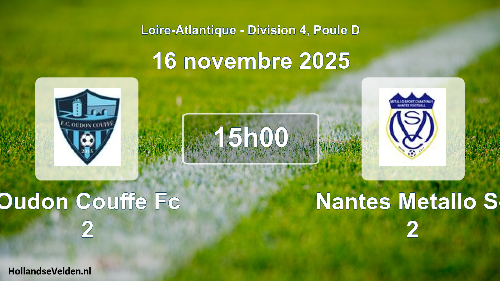 Scheduled Match: Oudon Couffe Fc 2 - Nantes Metallo Sc 2 (16 November 2025)